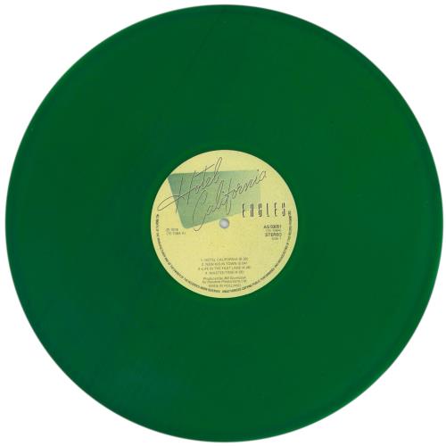 Eagles Hotel California - Green Vinyl UK vinyl LP album (LP record